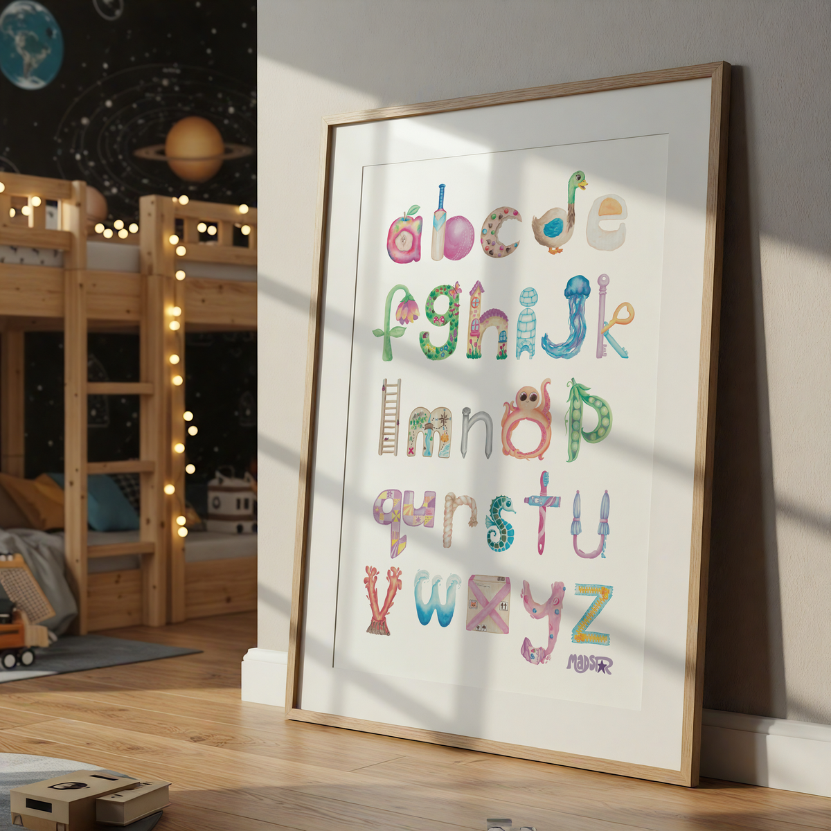 Mnemonic Alphabet Poster - DIGITAL DOWNLOAD