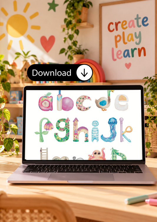 Mnemonic Alphabet Poster - DIGITAL DOWNLOAD
